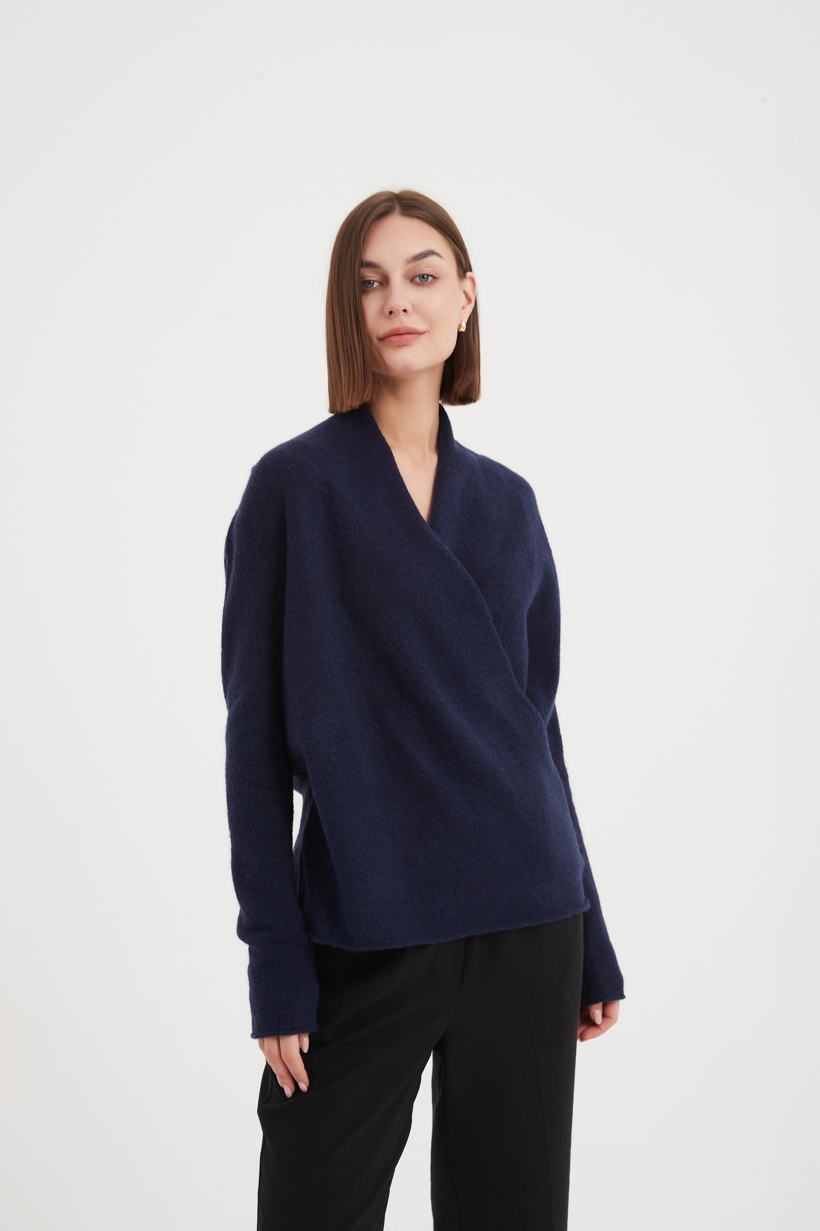 WRAP FRONT KNIT