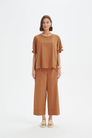 [PRE-ORDER] RUFFLE SLEEVE LYOCELL TOP