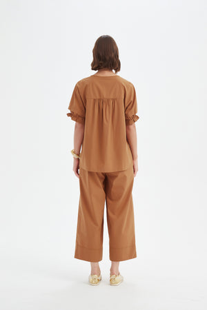 [PRE-ORDER] RUFFLE SLEEVE LYOCELL TOP