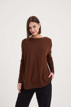 WIDE NECK KNIT TOP