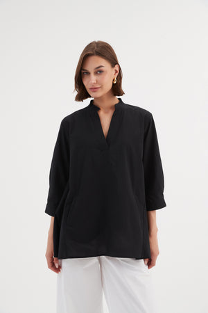 NOTCH COLLAR SHIRT