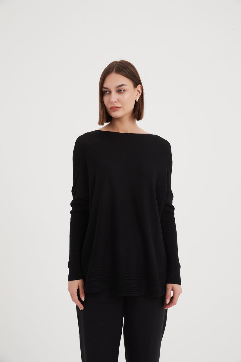 WIDE NECK KNIT TOP