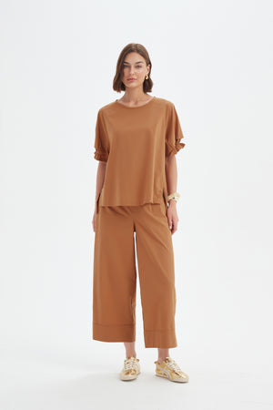 [PRE-ORDER] RUFFLE SLEEVE LYOCELL TOP
