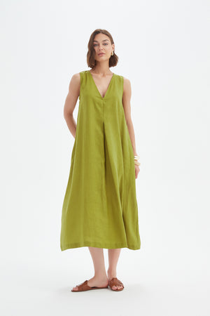 INVERTED PLEAT DRESS