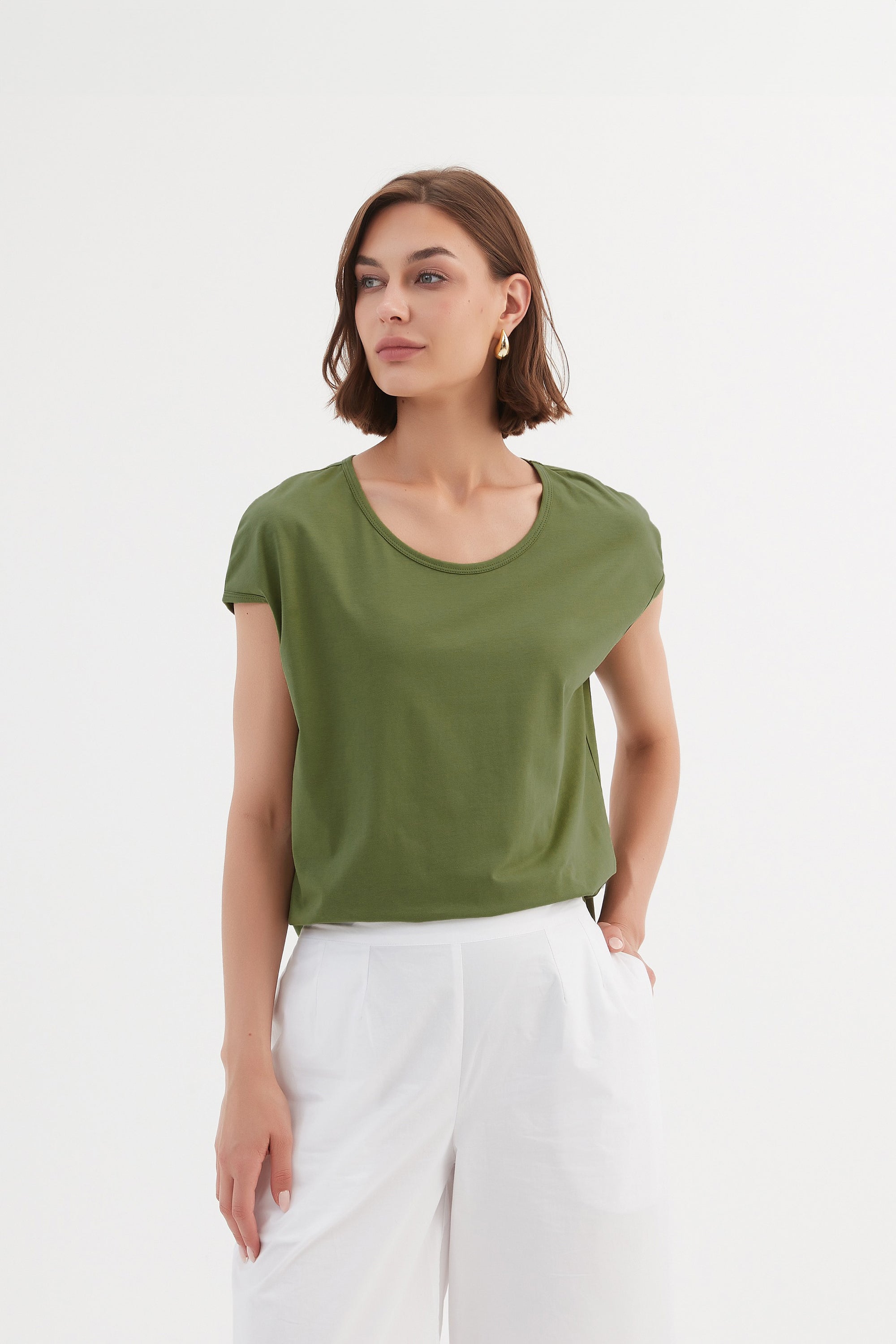 CAP SHOULDER TEE