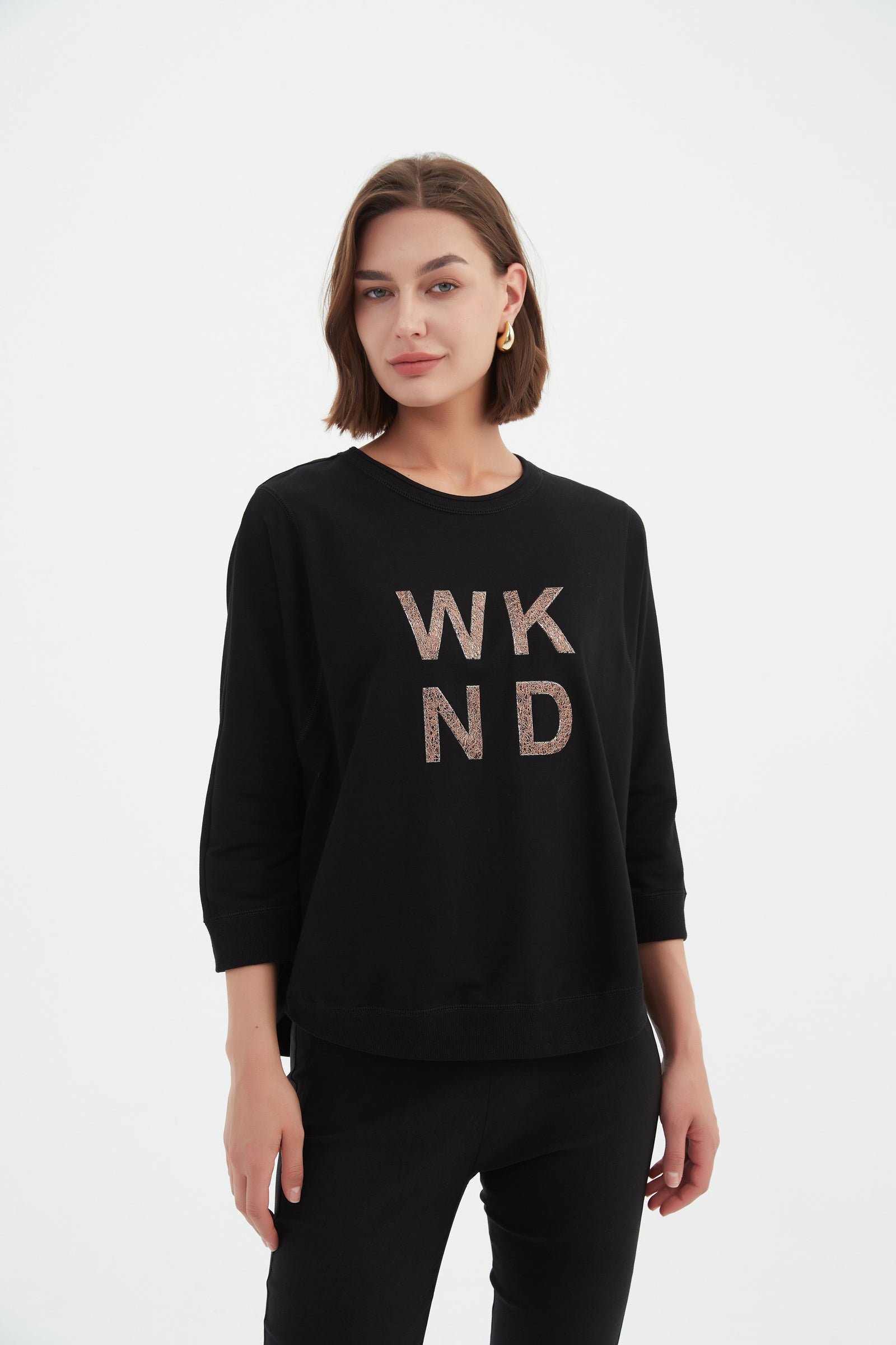 3/4 METALLIC WKND PRINT CREW