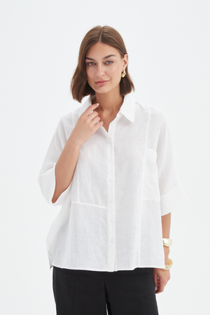 SEAM DETAIL BOXY SHIRT