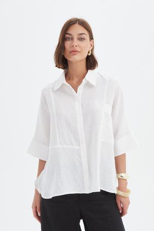 SEAM DETAIL BOXY SHIRT