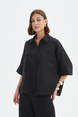 SEAM DETAIL BOXY SHIRT