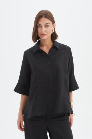 SEAM DETAIL BOXY SHIRT