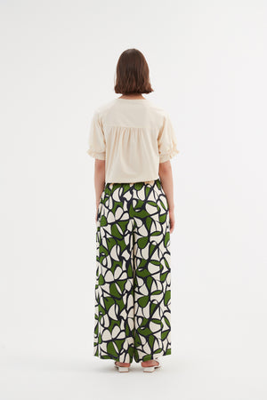 WIDE LEG PRINT PANT