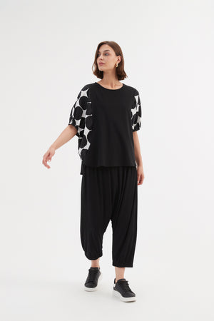 PUFF SLEEVE COMBI TEE