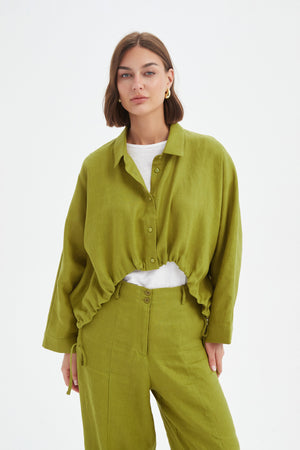 WIDE CROP OVERSHIRT