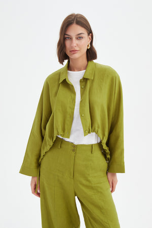 WIDE CROP OVERSHIRT