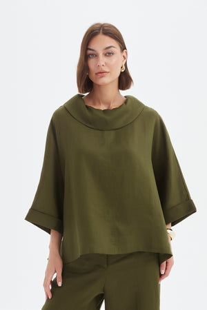 [PRE-ORDER] FUNNEL NECK BOXY TOP