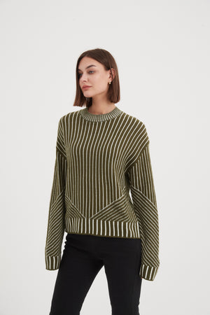 GEOMETRIC STRIPE KNIT