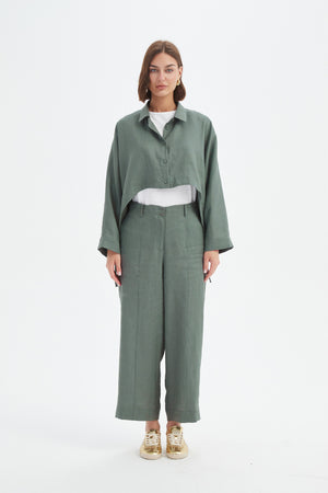 WIDE CROP OVERSHIRT