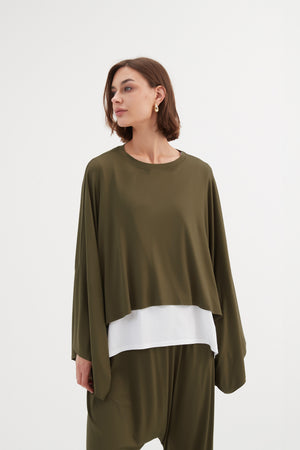 JERSEY OVERSIZED LAYER TOP