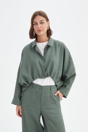 WIDE CROP OVERSHIRT