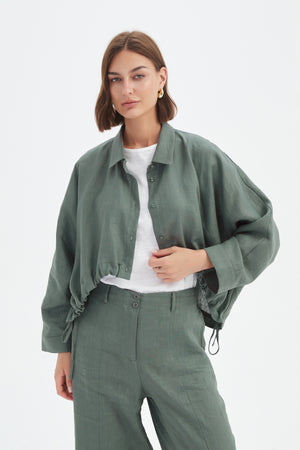 WIDE CROP OVERSHIRT
