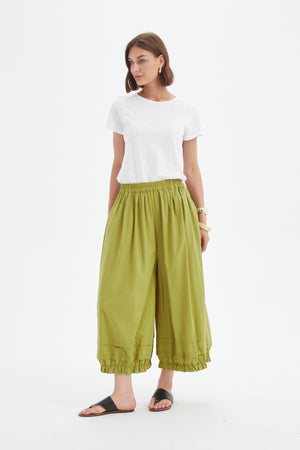 RUFFLE CUFF EASY PANT