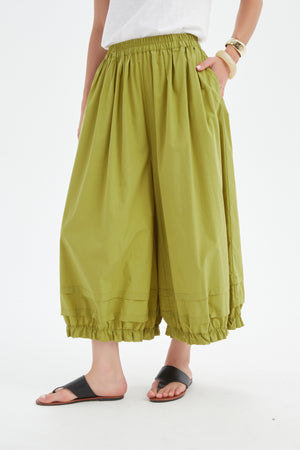 RUFFLE CUFF EASY PANT
