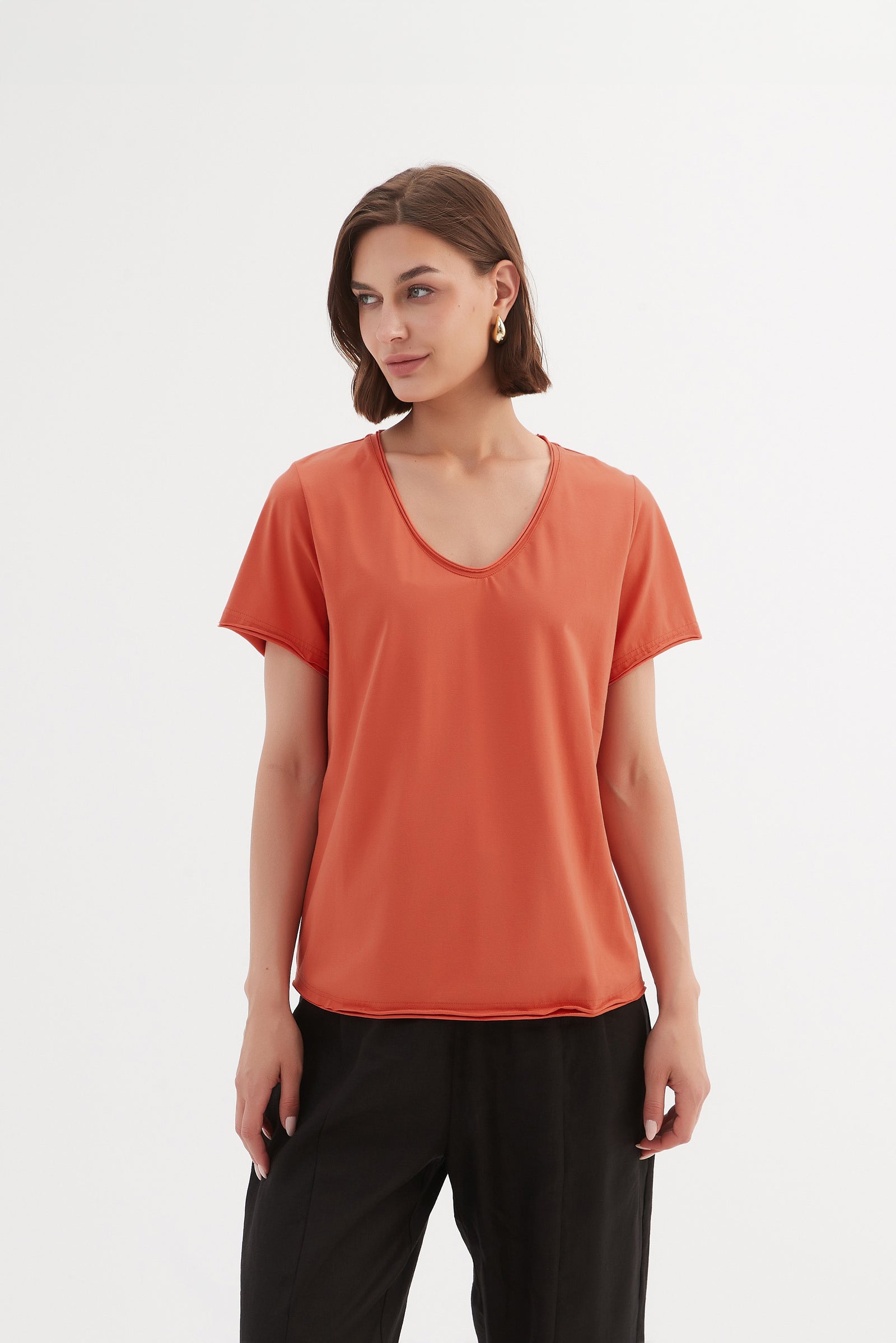 Tirelli knit jumper ribbed crew neckline