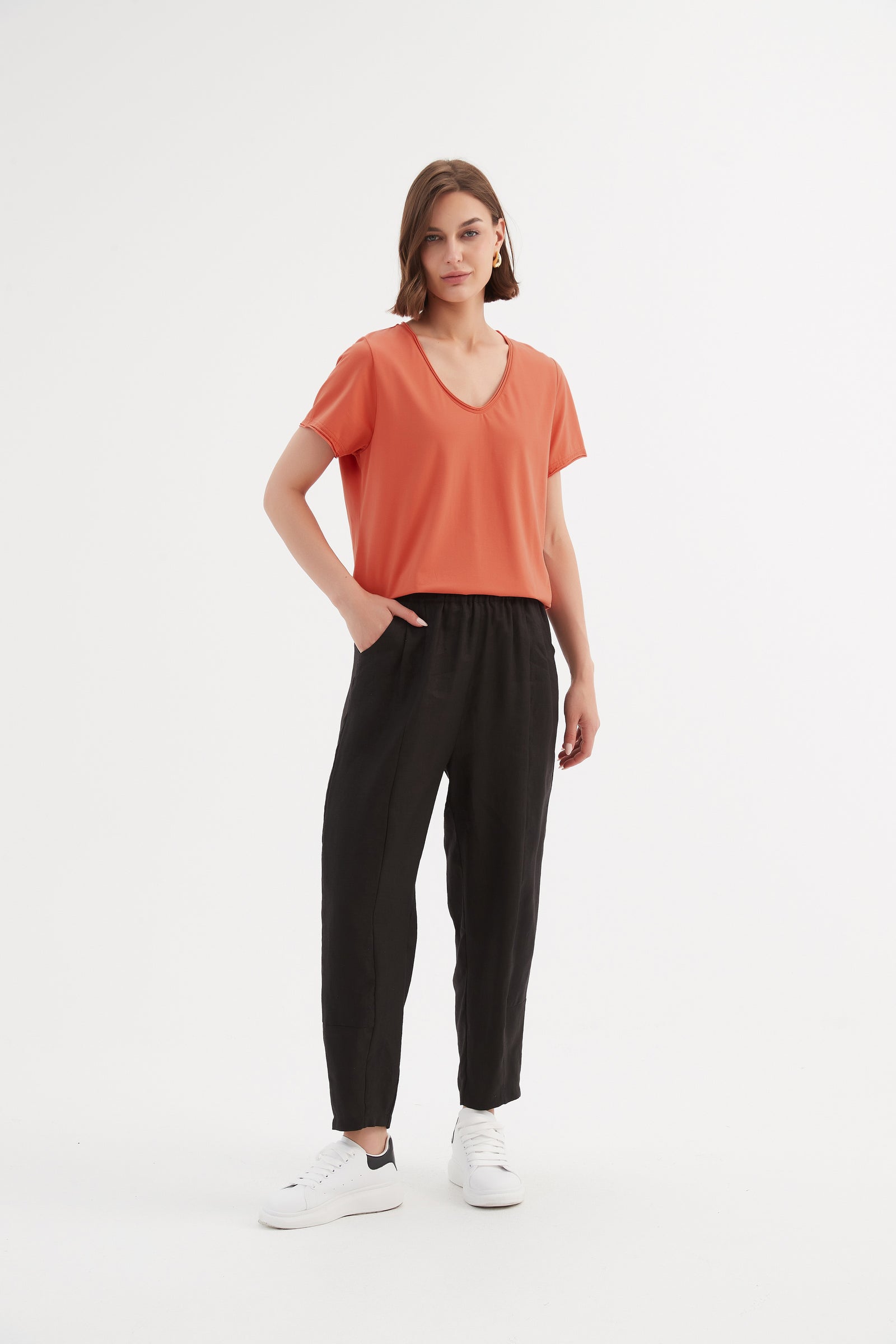 Tirelli knit jumper ribbed crew neckline