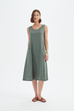 SLEEVELESS POCKET DRESS