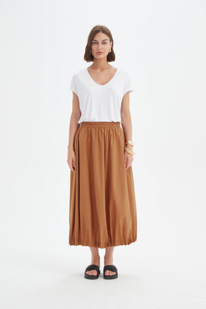PIN TUCK HEM SKIRT