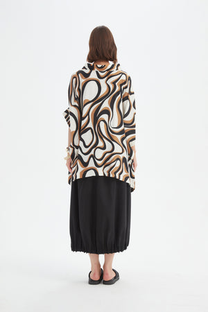 STATEMENT NECK PRINT TUNIC