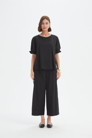 [PRE-ORDER] RUFFLE SLEEVE LYOCELL TOP