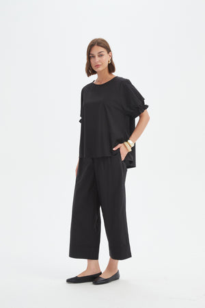 [PRE-ORDER] RUFFLE SLEEVE LYOCELL TOP
