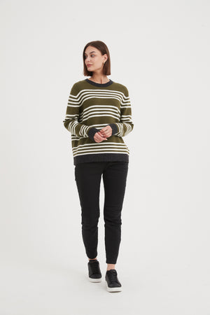 STRIPE CONTRAST KNIT