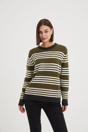 STRIPE CONTRAST KNIT