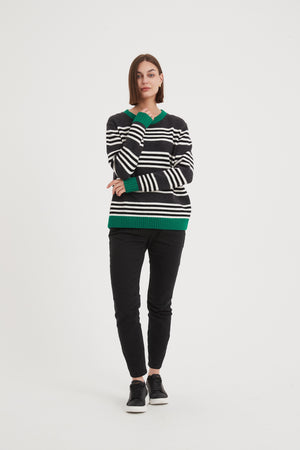 STRIPE CONTRAST KNIT