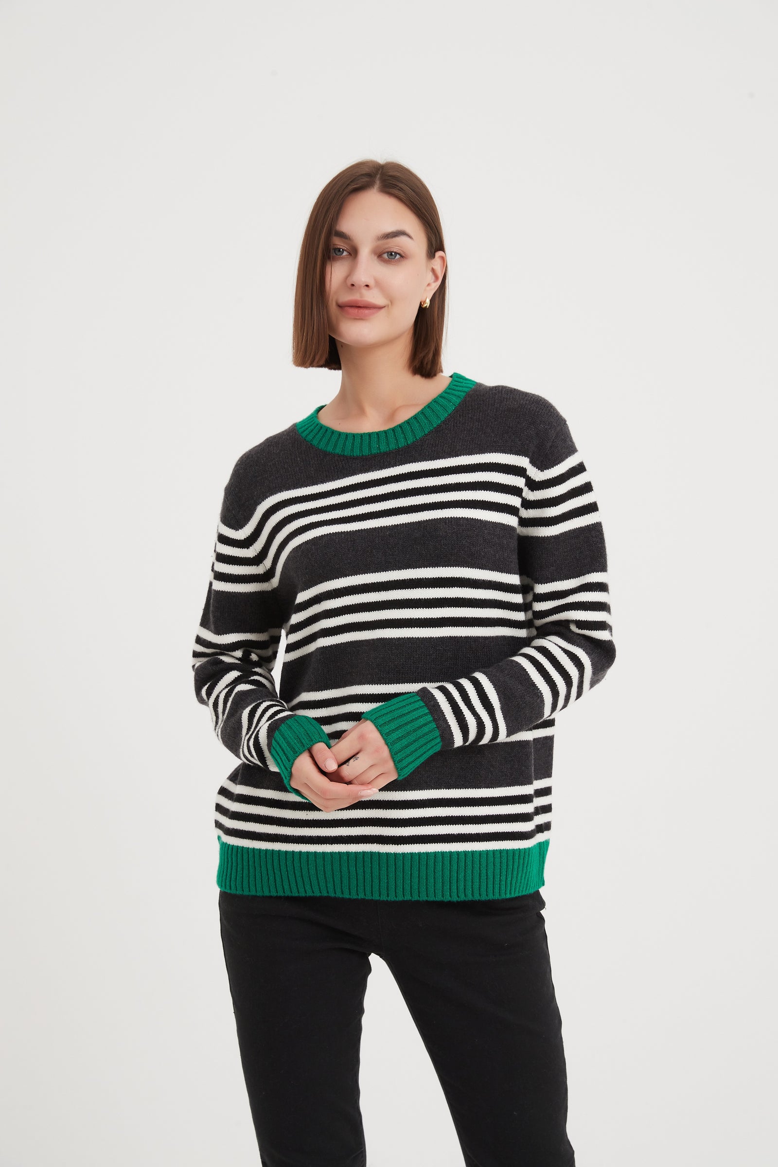STRIPE CONTRAST KNIT