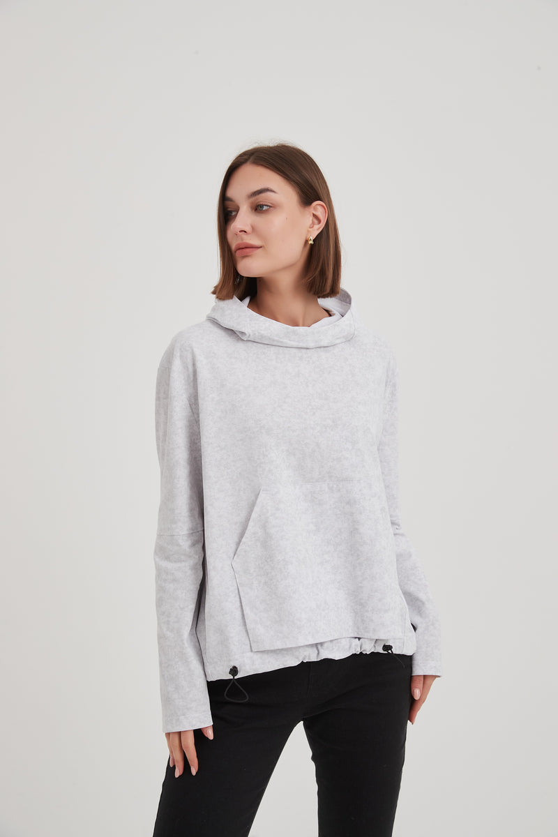 FUNNEL NECK HOODIE