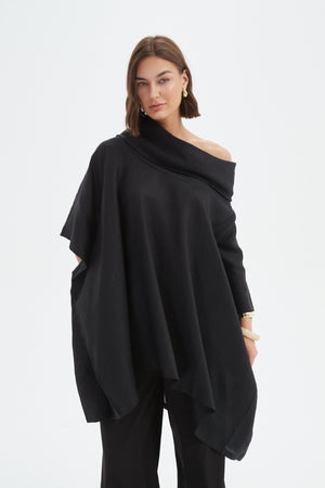 [PRE-ORDER] OVERSIZED COLLAR PONCHO