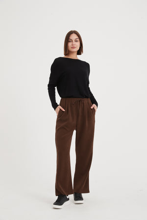 STRAIGHT LEG STRETCH CORD PANTS