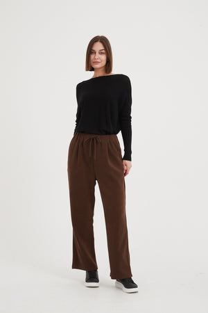 STRAIGHT LEG STRETCH CORD PANTS