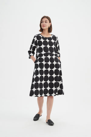 CURVE SEAM POPLIN DRESS