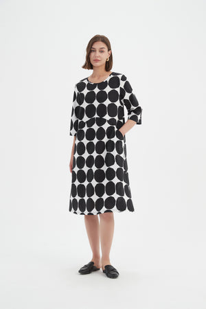 CURVE SEAM POPLIN DRESS