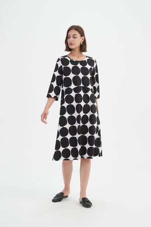 CURVE SEAM POPLIN DRESS