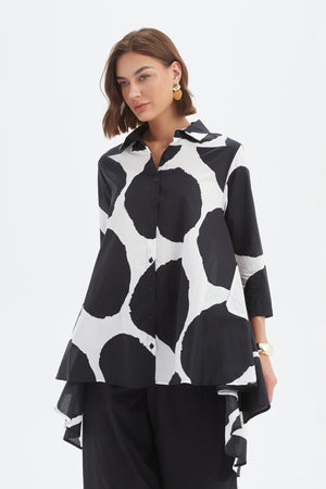 PRINT SWING BACK SHIRT