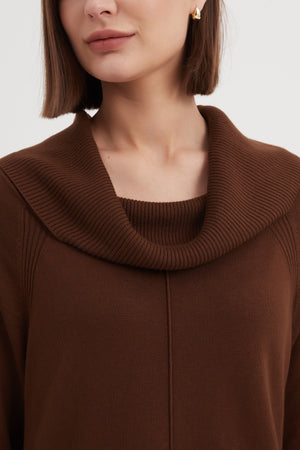 FUNNEL NECK KNIT TOP