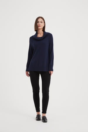 FUNNEL NECK KNIT TOP
