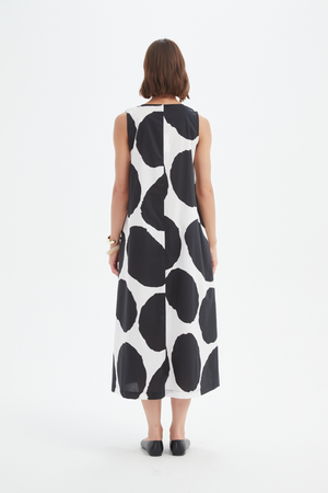 INVERTED PLEAT POPLIN DRESS