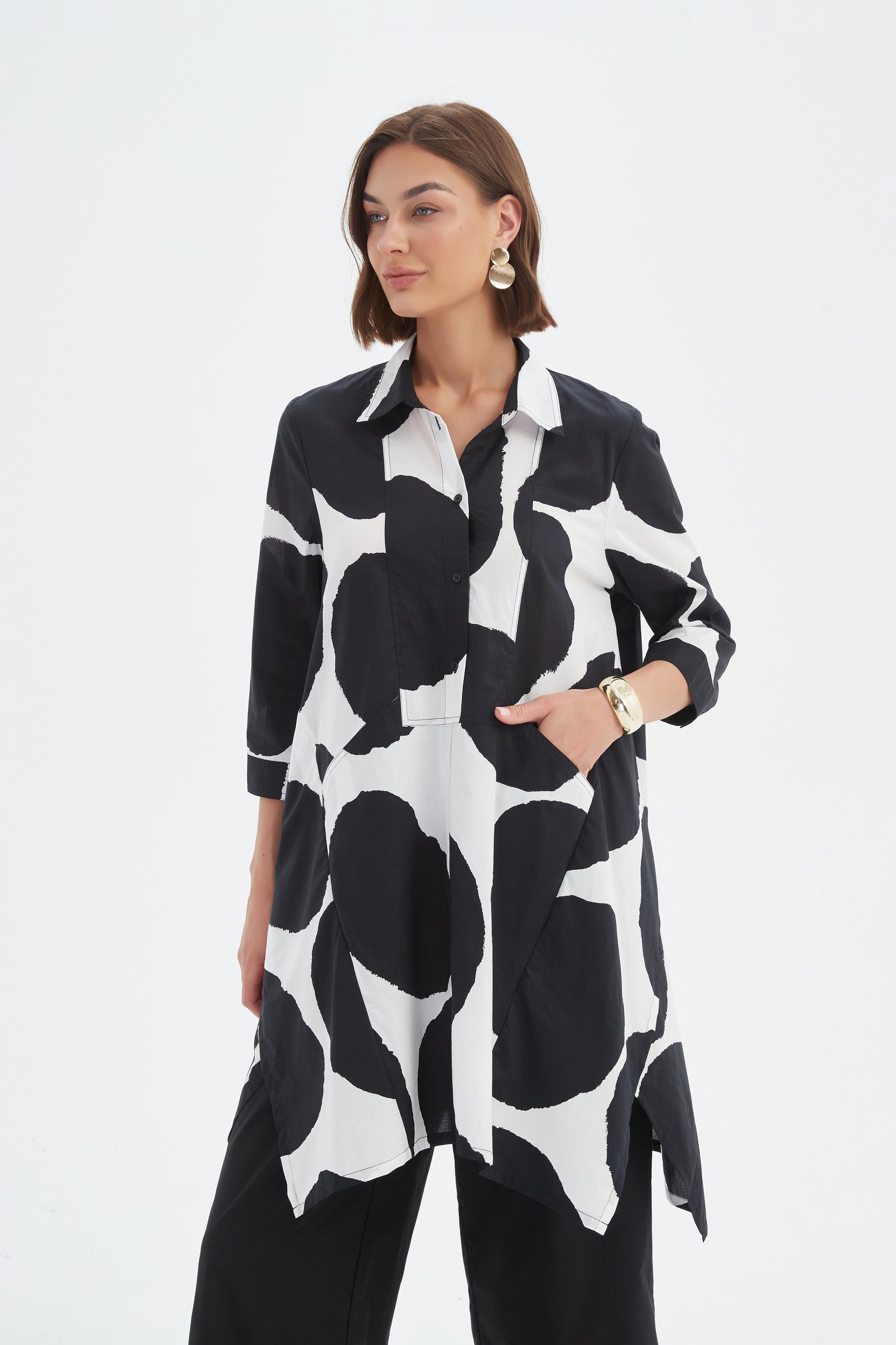 Tirelli fitted knit top long sleeves