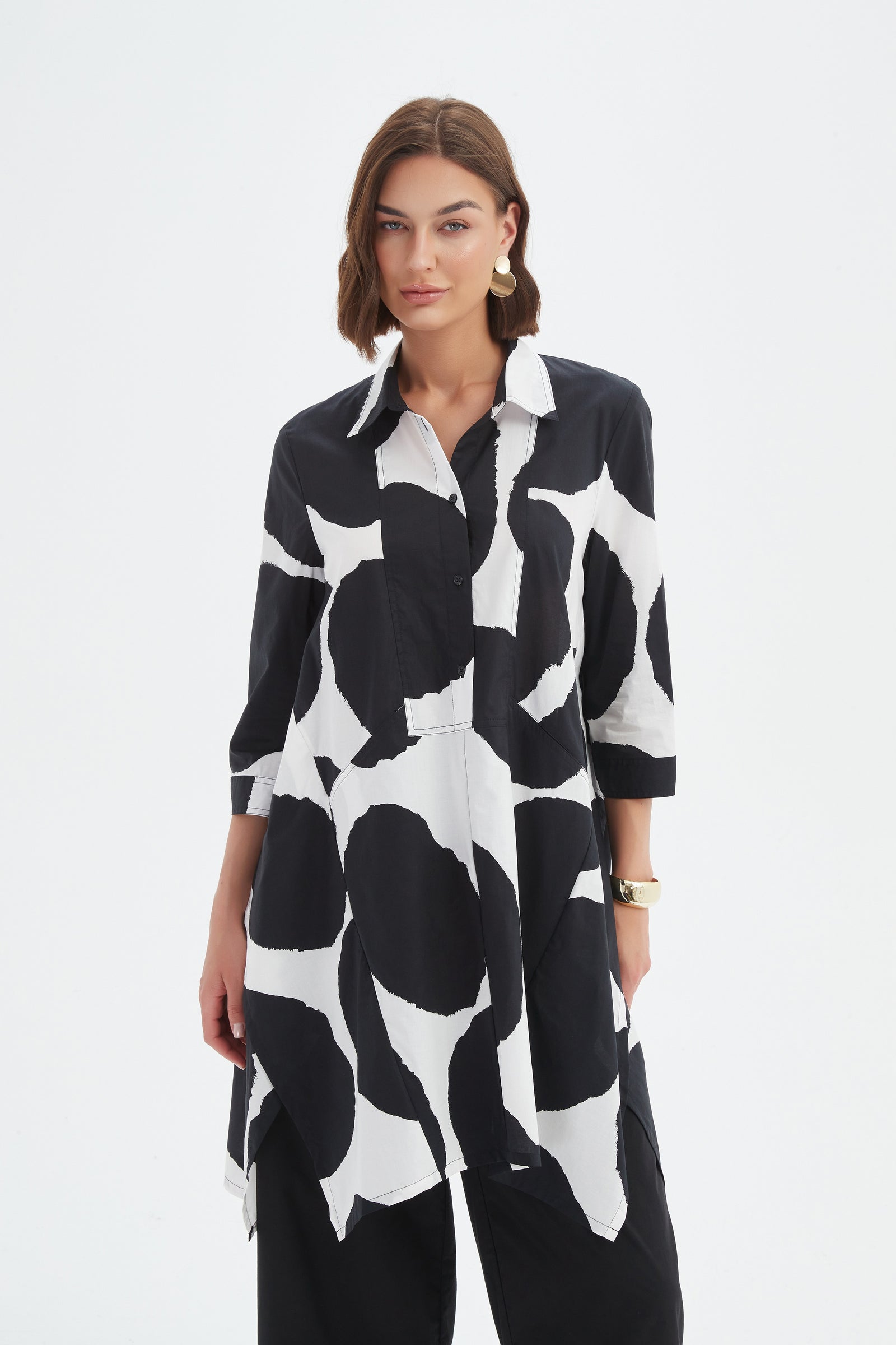 Tirelli fitted knit top long sleeves